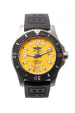 Breitling Superocean Automatic 46mm Yellow Dial Black Rubber Strap Watch for Men - M17368D71I1S1 Authentic Buy Shop Now