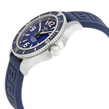 Breitling Superocean 44mm Automatic Blue Dial Blue Rubber Strap Watch for Men - A17367D81C1S2 Authentic Buy Shop Now