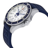 Breitling Superocean II Automatic 42mm White Dial Blue Rubber Strap Watch for Men - A17366D81A1S2 Authentic Buy Shop Now