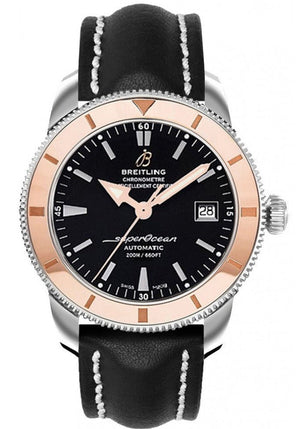 Breitling Superocean Heritage 42mm Black Dial Black Leather Men's Watch - U1732112-B Authentic Buy Shop Now