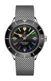 Breitling Superocean Heritage '57 Black Dial Silver Mesh Bracelet Watch for Men - A103701A1B1A1 Authentic Buy Shop Now