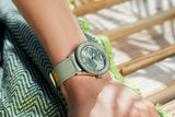 Breitling Superocean Heritage '57 Pastel Paradise Green Dial Green Leather Strap Watch for Women - A10340361L1X1 Authentic Buy Shop Now