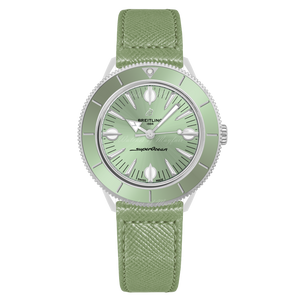 Breitling Superocean Heritage '57 Pastel Paradise Green Dial Green Leather Strap Watch for Women - A10340361L1X1 Authentic Buy Shop Now