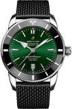 Breitling Superocean Heritage B20 Automatic 46 Green Dial Black Mesh Bracelet Watch for Men - AB2020121L1S1 Authentic Buy Shop Now