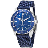 Breitling Superocean Heritage B20 Automatic 46 Blue Dial Blue Mesh Bracelet Watch for Men - AB2020161C1S1 Authentic Buy Shop Now