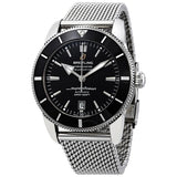 Breitling Superocean Heritage B20 Automatic 46 Black Dial Silver Mesh Bracelet Watch for Men - AB2020121B1A1 Authentic Buy Shop Now