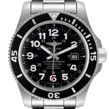Breitling Superocean II 44mm Black Dial Black Steel Strap Watch for Men - A17392D71B1A1 Authentic Buy Shop Now