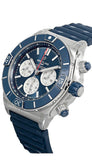 Breitling Super Chronomat B01 44 Blue Dial Blue Rubber Strap Watch for Men - AB0136161C1S1 Authentic Buy Shop Now