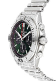 Breitling Chronomat B01 42 Green Dial Silver Steel Strap Watch for Men - AB0134101L1A1 Authentic Buy Shop Now