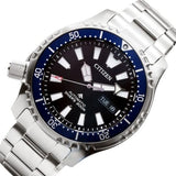 Citizen Promaster Fugu Limited Edition Diver's 200m Automatic Black Dial Silver Steel Strap Watch For Men - NY0098-84E Authentic Buy Shop Now
