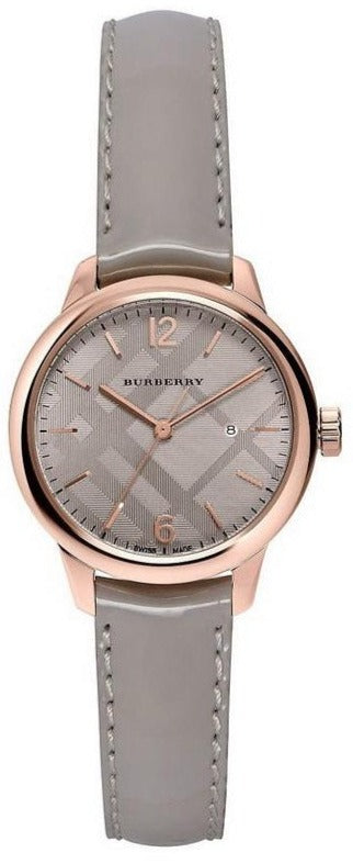 Burberry The Classic Quartz Grey Dial Grey Leather Strap Watch For Women - BU10119 Authentic Buy Shop Now