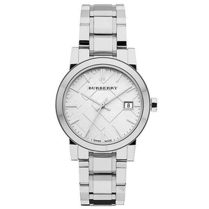 Burberry The City White Dial Silver Steel Strap Watch for Women - BU9100 Authentic Buy Shop Now