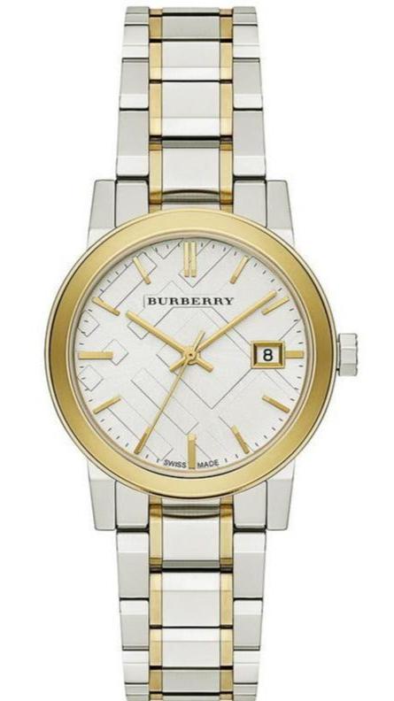 Burberry The City White Dial Two Tone Steel Strap Watch for Women - BU9115 Authentic Buy Shop Now