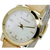 Burberry The City Diamonds Mother of Pearl Dial Brown Leather Strap Watch for Women - BU9226 Authentic Buy Shop Now