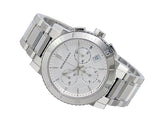 Burberry City Chronograph White Dial Silver Steel Strap Watch For Women - BU9700 Authentic Buy Shop Now