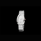 Bvlgari Serpenti Seduttori Quartz White Dial Silver Steel Strap Watch for Women - SERPENTI103141 Authentic Buy Shop Now