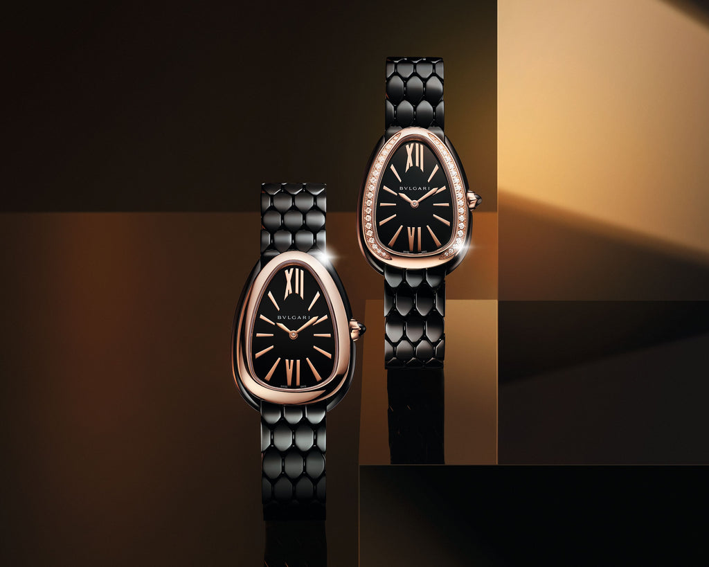 Bvlgari Serpenti Seduttori Black Dial Black Steel Strap Watch for Women - SERPENTI103704 Authentic Buy Shop Now