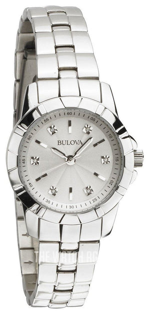 Bulova Classic Diamonds Silver Dial Silver Steel Strap Watch for Women - 96P121 Authentic Buy Shop Now