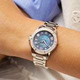 Bulova Marine Star Blue Dial Silver Steel Strap Watch for Women - 96R215 Authentic Buy Shop Now