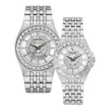 Bulova Phantom Crystal Silver Dial Silver Steel Strap Watch for Men - 96A236 Authentic Buy Shop Now