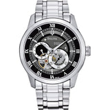 Bulova BVA Dual Aperture Black Dial Silver Steel Strap Watch for Men - 96A119 Authentic Buy Shop Now