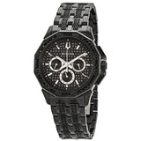 Bulova Octova Chronograph Black Crystal Dial Black Steel Strap Watch for Men - 98C134 Authentic Buy Shop Now