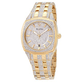 Bulova Phantom Crystal Silver Dial Two Tone Steel Strap Watch for Men - 98B323 Authentic Buy Shop Now