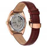 Fossil Townsman Automatic Skeleton White Dial Brown Leather Strap Watch for Men - ME3078 Authentic Buy Shop Now
