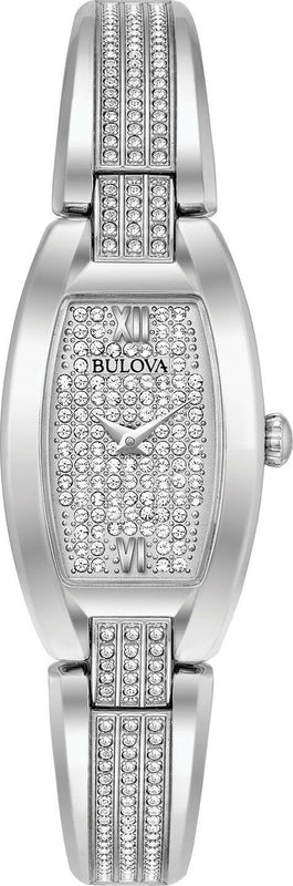 Bulova Crystal Collection Silver Dial Silver Steel Strap Watch for Women - 96L235 Authentic Buy Shop Now