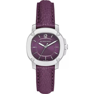 Burberry Brit The Britain Maroon Dial Maroon Leather Strap Watch for Women - BBY1714 Authentic Buy Shop Now