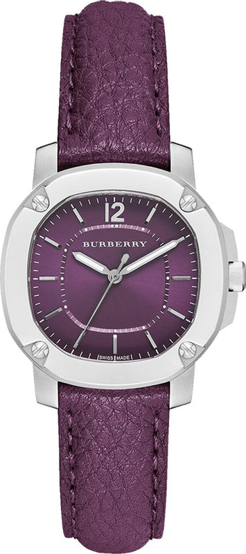 Burberry Brit The Britain Maroon Dial Maroon Leather Strap Watch for Women - BBY1714 Authentic Buy Shop Now