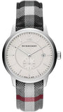Burberry The Classic Horseferry Silver Dial Black Leather Strap Watch for Men - BU10002 Authentic Buy Shop Now