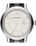Burberry Classic Stone Silver Dial Horseberry Black Leather Strap Watch for Women - BU10103 Authentic Buy Shop Now