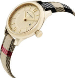 Burberry Classic Champagne Gold Dial Horseferry Leather Strap Watch for Women - BU10104 Authentic Buy Shop Now