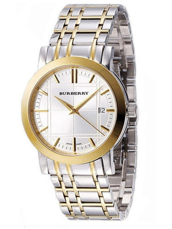 Burberry Heritage White Dial Two Tone Stainless Steel Strap Watch for Men - BU1358 Authentic Buy Shop Now