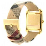 Burberry Nova Gold Tone Square Dial Leather Strap Watch for Women - BU1582 Authentic Buy Shop Now
