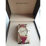 Burberry The City Gold Dial Orange Leather Strap Watch for Women - BU9017 Authentic Buy Shop Now