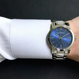 Burberry The City Blue Dial Silver Steel Strap Watch for Men - BU9031 Authentic Buy Shop Now