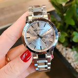 Burberry The City Silver Dial Silver Steel Strap Watch for Women - BU9035 Authentic Buy Shop Now
