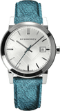 Burberry White Dial Turquoise Leather Strap Watch for Women - BU9120 Authentic Buy Shop Now