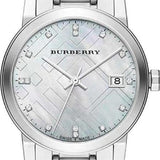 Burberry The City Diamonds Silver Dial Silver Steel Strap Watch for Women - BU9125 Authentic Buy Shop Now