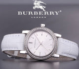Burberry The City White Diamonds Dial White Leather Strap Watch for Women - BU9221 Authentic Buy Shop Now