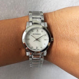 Burberry The City Diamonds Mother of Pearl Dial Silver Steel Strap Watch for Women - BU9224 Authentic Buy Shop Now