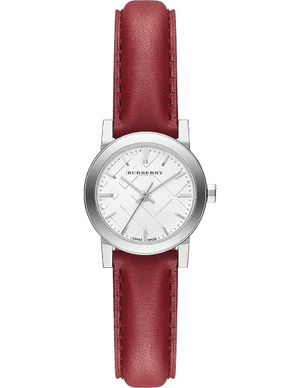 Burberry The City Silver Dial Red Strap Watch for Women - BU9232 Authentic Buy Shop Now