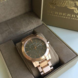 Burberry The City Grey Dial Rose Gold Steel Strap Watch for Men - BU9353 Authentic Buy Shop Now