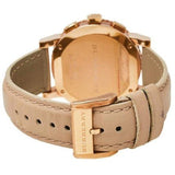 Burberry Chronograph Rose Gold Dial Beige Leather Strap Watch for Women - BU9704 Authentic Buy Shop Now