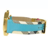 Burberry The City Gold Dial Blue Leather Strap Watch for Women - BU9018 Authentic Buy Shop Now