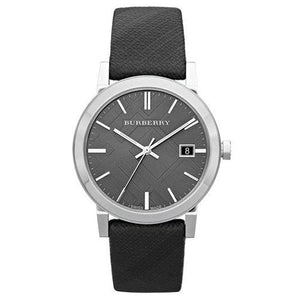 Burberry Heritage Grey Dial Black Leather Strap Watch for Men - BU9024 Authentic Buy Shop Now