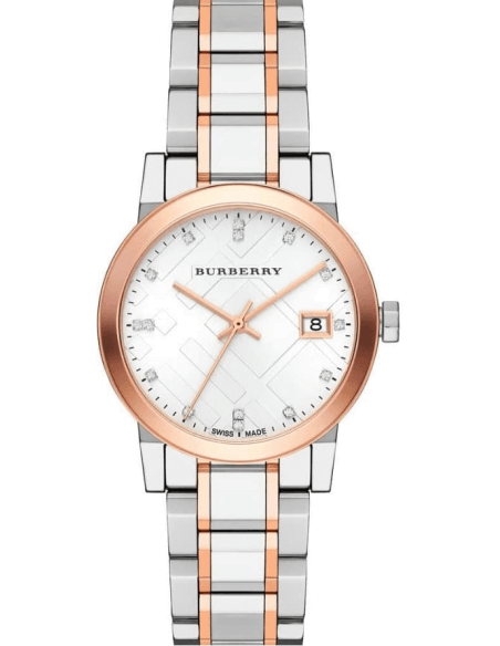 Burberry The City Silver Dial Two Tone Steel Strap Watch for Women - BU9214 Authentic Buy Shop Now