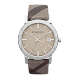 Burberry The City Nova Beige Dial Grey Leather Strap Watch for Women - BU9023 Authentic Buy Shop Now